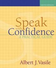 Cover of Speak with confidence by Albert J. Vasile