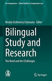 Front cover of Bilingual Study and Research by Nicolás Etcheverry Estrázulas