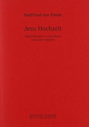 Cover of Jesu Hochzeit by Gottfried Von Einem