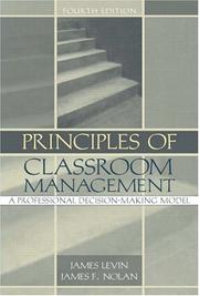 Cover of Principles of classroom management by Levin, James