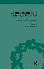 Front cover of Communications in Africa, 1880-1939, Volume 5 by David Sunderland