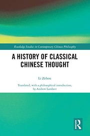 Cover of History of Classical Chinese Thought by Zehou Li