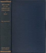 Cover of Religion on the American frontier by Sweet, William Warren