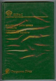 Front cover of Hydrogen halides in non-aqueous solvents by Peter G. T. Fogg