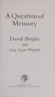 Cover of A question of memory by David Berglas