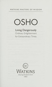 Cover of Osho - Living Dangerously by Alan Jacobs
