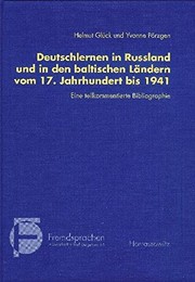 Front cover of Deutschlernen in Russland und in den baltischen Ländern vom 17. Jahrhundert bis 1941 by Helmut Glück