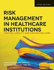Cover of Risk management in healthcare institutions by Florence Kavaler