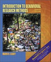 Cover of Introduction to behavioral research methods by Mark R. Leary