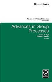 Front cover of Advances in group processes by Edward J. Lawler