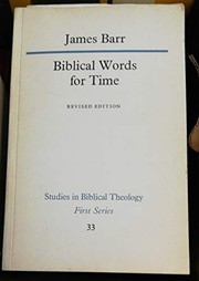 Front cover of Biblical words for time by James Barr