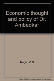 Front cover of Economic thought and policy of Dr. Ambedkar by V. D. Nagar