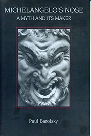 Front cover of Michelangelo's nose by Paul Barolsky