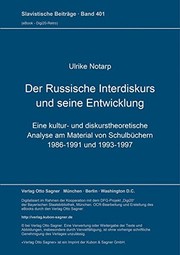 Front cover of Russische Interdiskurs Und Seine Entwicklung by Ulrike Notarp
