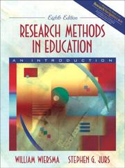 Cover of Research methods in education by William Wiersma
