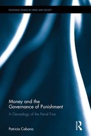 Front cover of Money and the Governance of Punishment by Patricia Faraldo Cabana