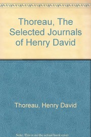 Front cover of Thoreau, The Selected Journals of Henry David by Henry David Thoreau