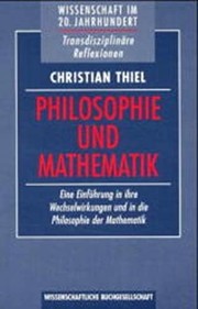 Front cover of Philosophie und Mathematik by Christian Thiel