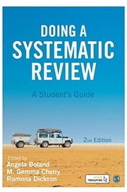 Cover of Doing a Systematic Review by Rumona Dickson