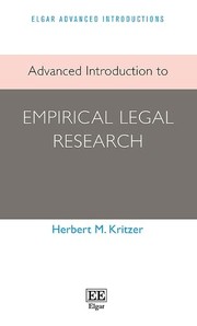 Front cover of Advanced Introduction to Empirical Legal Research by Herbert M. Kritzer