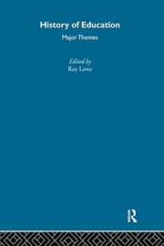 Front cover of History of Education by Roy Lowe