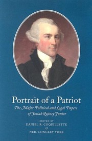 Cover of Portrait of a patriot by Quincy, Josiah