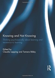 Cover of Knowing and Not Knowing by Claudia Lapping