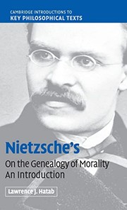 Front cover of Nietzsche's On the genealogy of morality by Lawrence J. Hatab