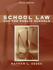 Cover of School law and the public schools by Nathan L. Essex