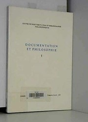 Cover of Documentation et philosophie by Jean Pierre Cotten