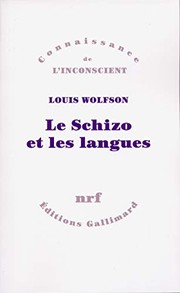 Cover of Le schizo et les langues by Louis Wolfson
