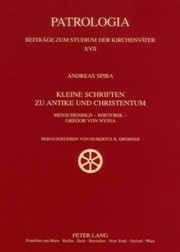 Front cover of Kleine Schriften zu Antike und Christentum by Andreas Spira