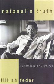 Cover of Naipaul's truth by Lillian Feder