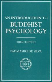 Front cover of An introduction to Buddhist psychology by Padmasiri De Silva