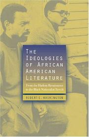 Cover of The ideologies of African American literature by Robert E. Washington