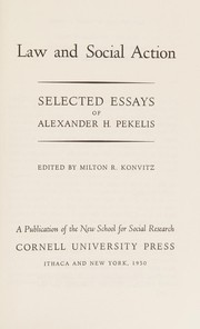 Front cover of Law and social action by Alexander H. Pekelis