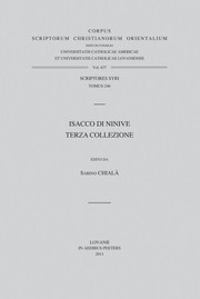 Front cover of Terza collezione by Isaac Bishop of Nineveh