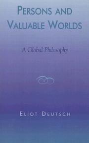 Cover of Persons and Valuable Worlds by Eliot Deutsch