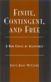 Front cover of Finite, Contingent, and Free by Joyce Kloc McClure