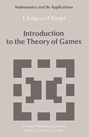 Front cover of Introduction to the theory of games by J. Szép