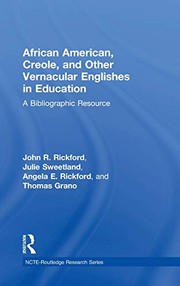 Front cover of African American English and Other Vernaculars in Education by Rickford