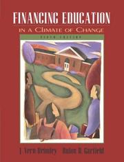 Front cover of Financing education in a climate of change by Vern Brimley