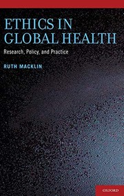 Front cover of Ethics in global health by Ruth Macklin