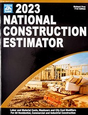 Cover of 2023 National Construction Estimator by Richard Pray