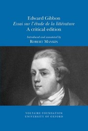 Cover of Edward Gibbon, Essai sur l'étude de la littérature by Edward Gibbon