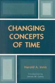Cover of Changing concepts of time by Harold Adams Innis