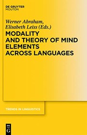 Cover of Modality and theory of mind elements across languages by Werner Abraham