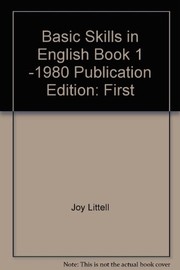 Cover of Basic Skills In English Book One by Littell