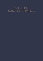 Front cover of Pao-Lu Hsü collected papers by Pao-lu Hsü