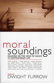 Cover of Moral soundings by Dwight Furrow